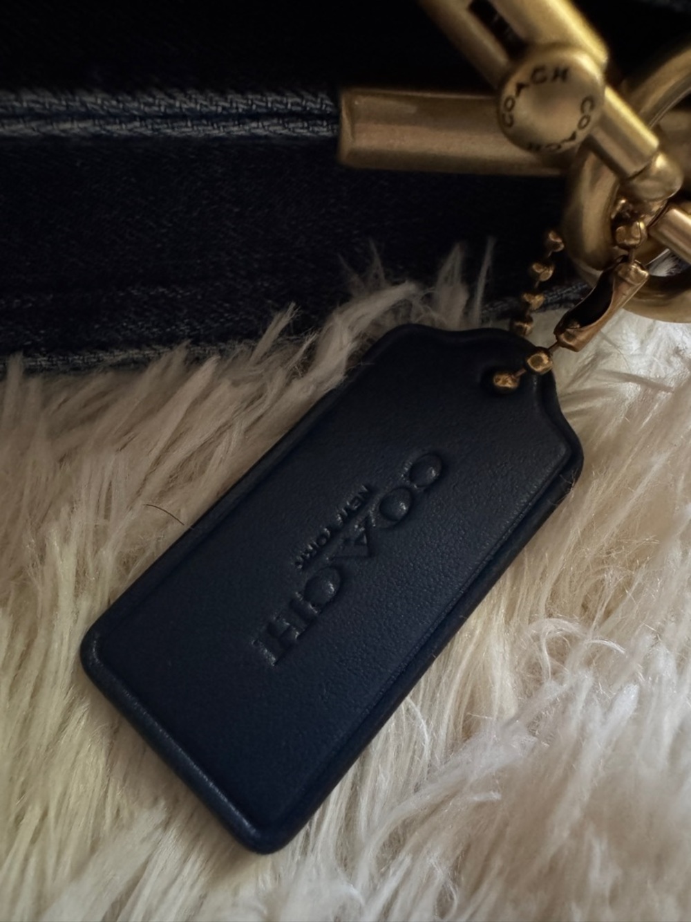 Coach Chain Tabby 26 Denim Shoulder Bag - Picture 10 of 16